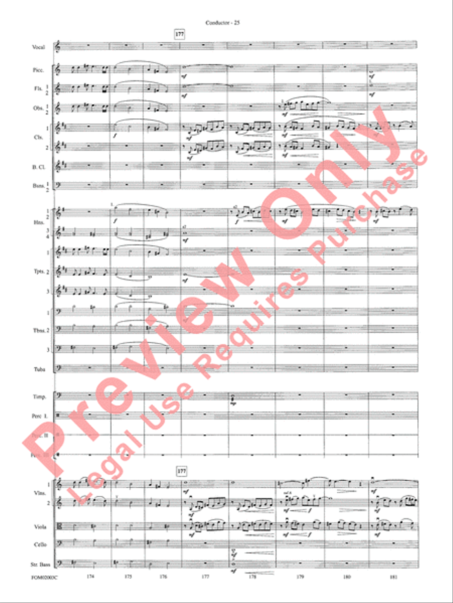 Symphonic Suite from The Lord of the Rings (The Fellowship of the Ring) - Conductor Full Orchestra scores gallery preview page 27