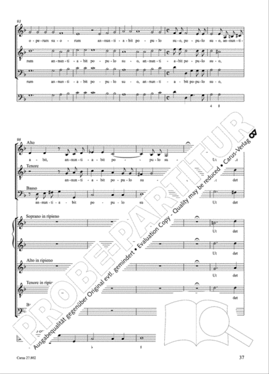 Salmi I (Selva morale e spirituale) Collection / Songbook scores gallery preview page 62