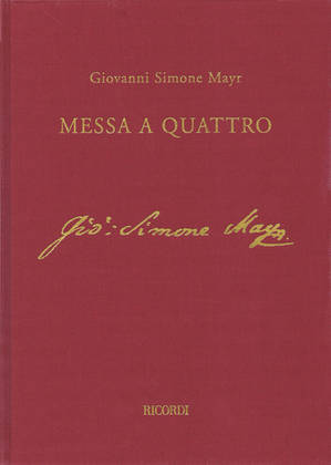 Book cover for Einsiedeln Mass in C minor (Messa a Quattro) Full Score with Critical Commentary