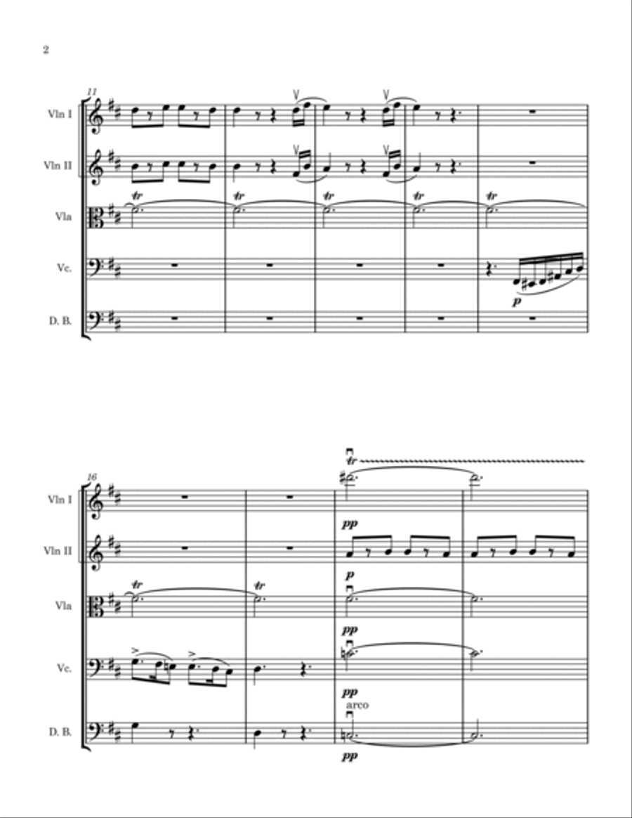 Barcarolle da Les contes d’Hoffmann String Orchestra scores gallery preview page 2