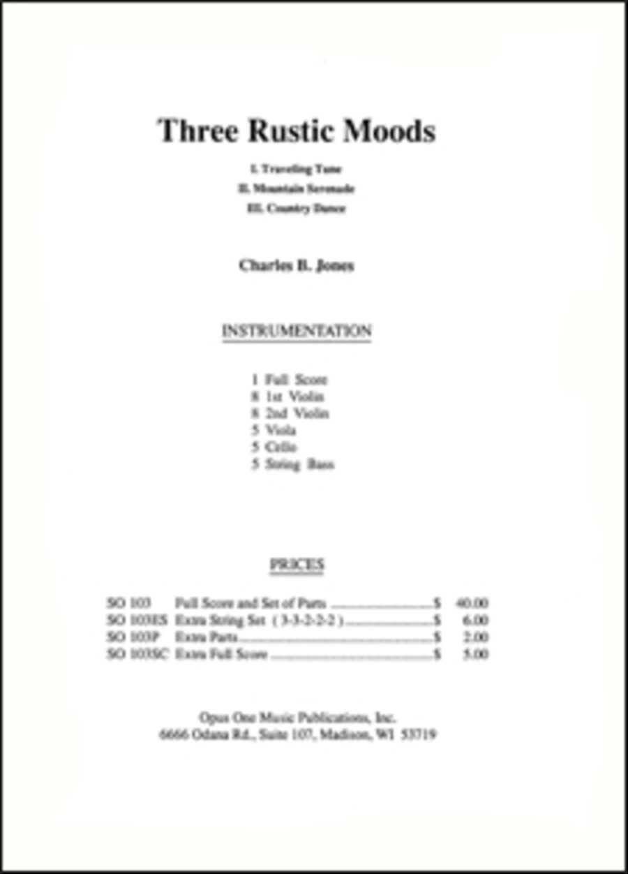 Three Rustic Moods - Score