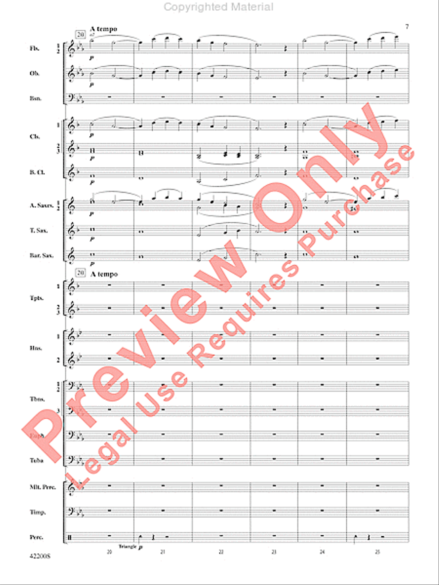 Colonial Song Concert Band scores gallery preview page 6