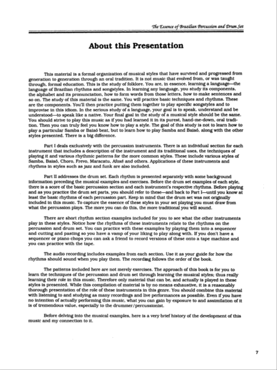 The Essence of Brazilian Percussion & Drum Set Drum Set scores gallery preview page 8