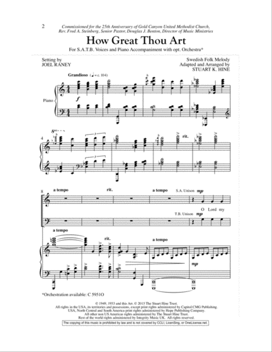 How Great Thou Art How Great Thou Art 4-Part scores gallery preview page 3