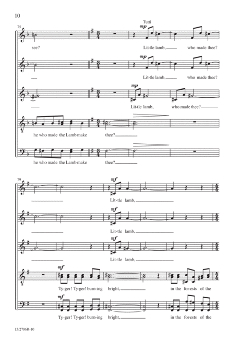 The Tyger Divisi scores gallery preview page 11