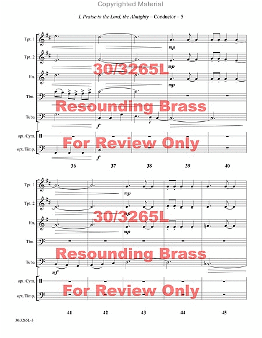 Resounding Brass Brass Quintet scores gallery preview page 6