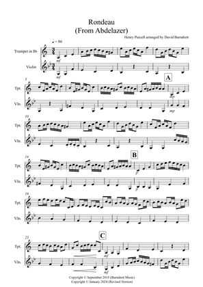 Rondeau (From Abdelazer) for Trumpet and Violin Duet