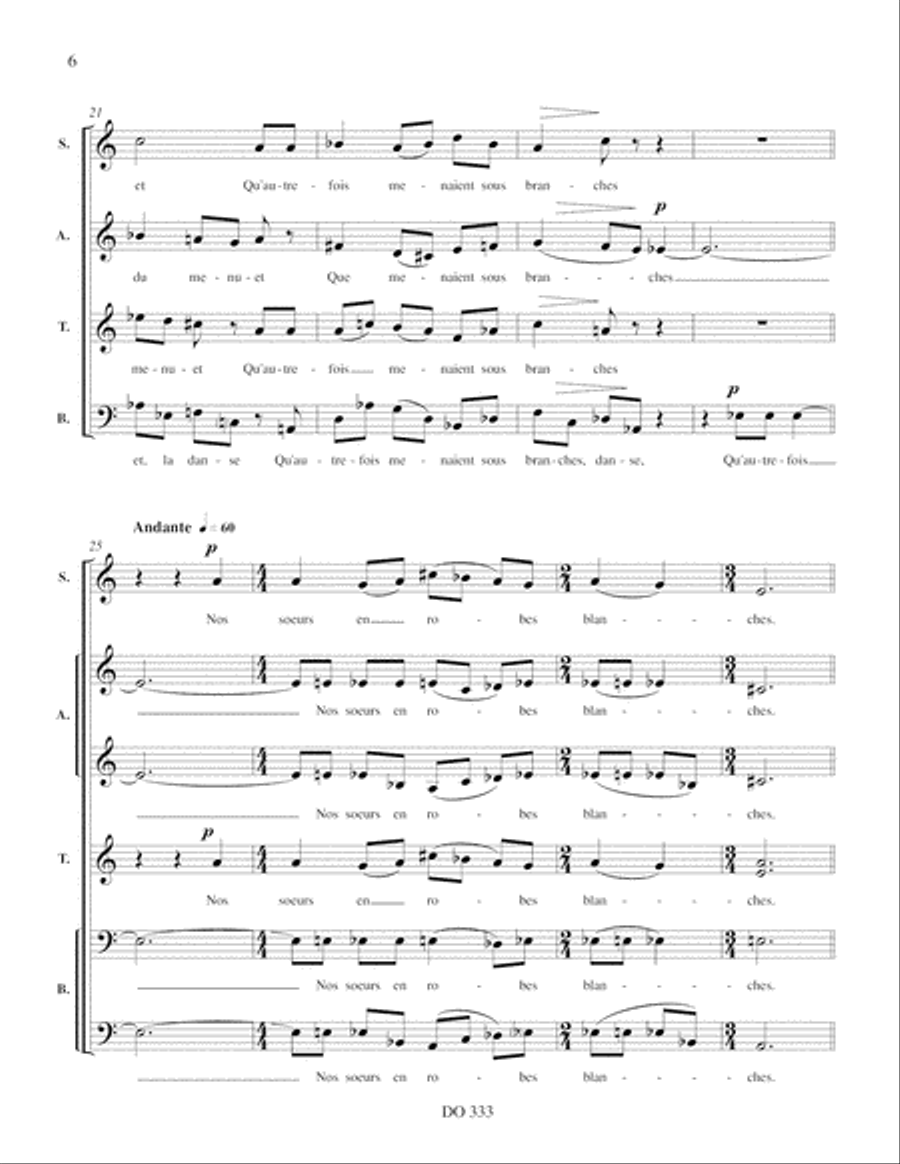 Les Illusions fanées Choir scores gallery preview page 6