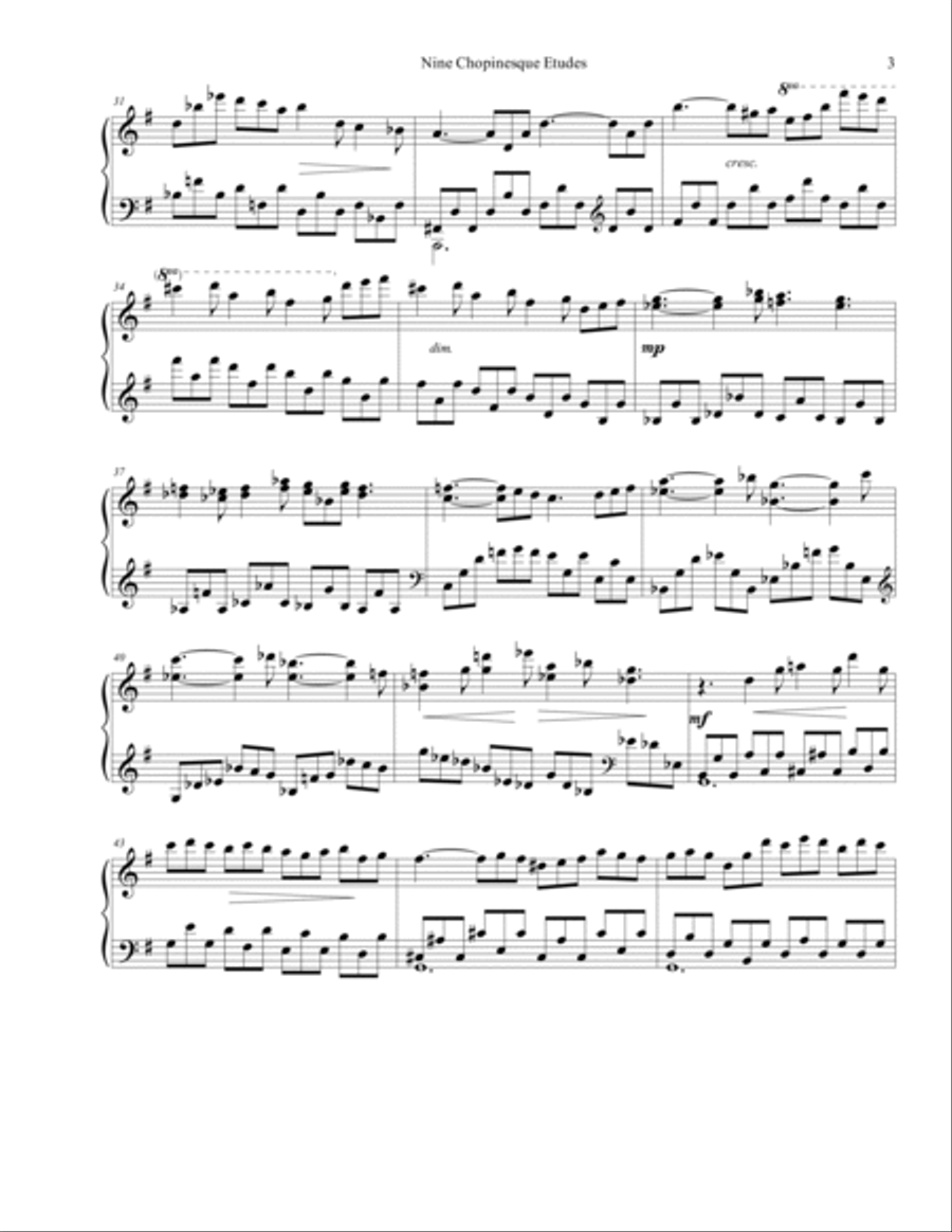 Chopinesque Etude No. 2 in G