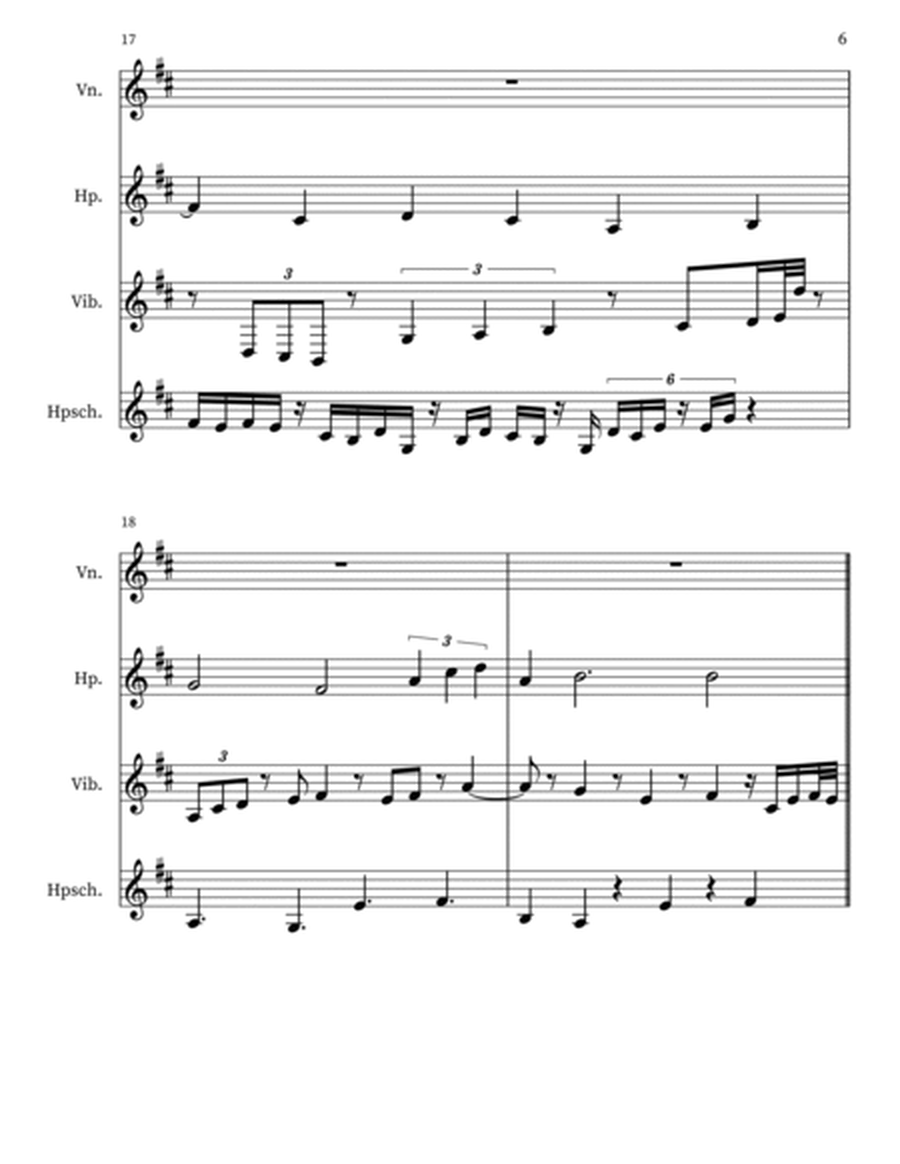 Ambrosia 94 for Violin, Harp, Vibraphone, Harpsichord