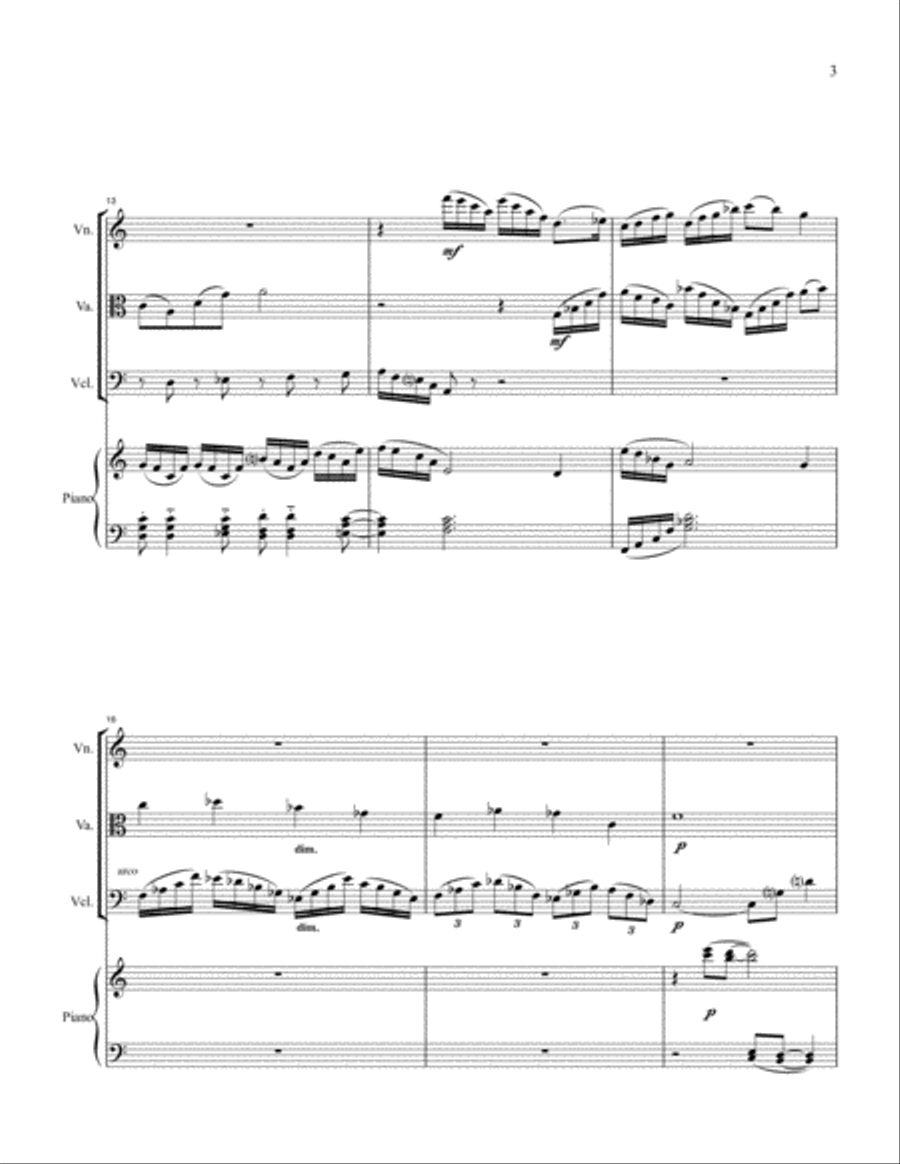 In The Land of Wonder-Wander for Piano Quartet Piano Quartet scores gallery preview page 3