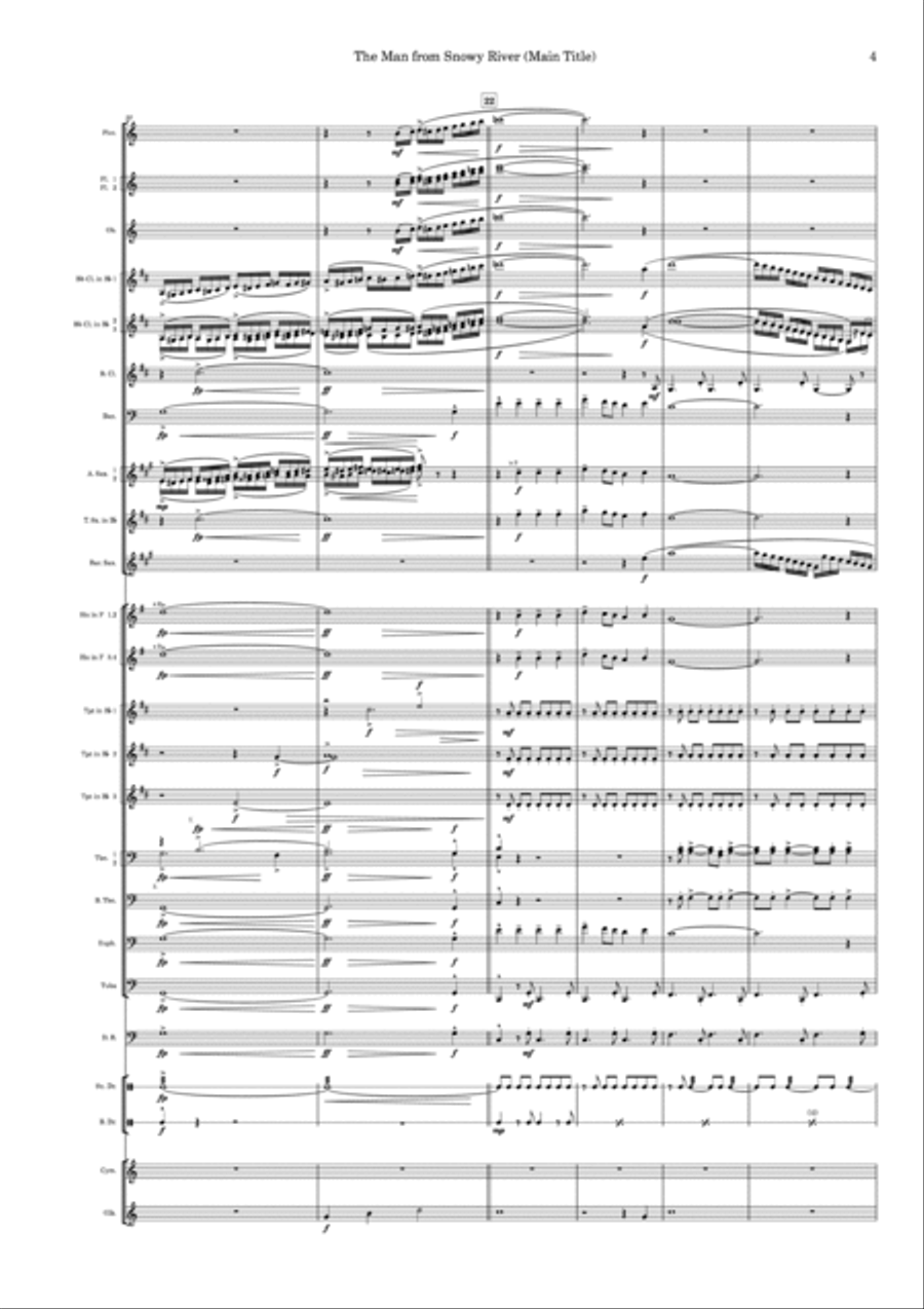 The Man From Snowy River (main Title Theme) - Score Only Concert Band scores gallery preview page 5
