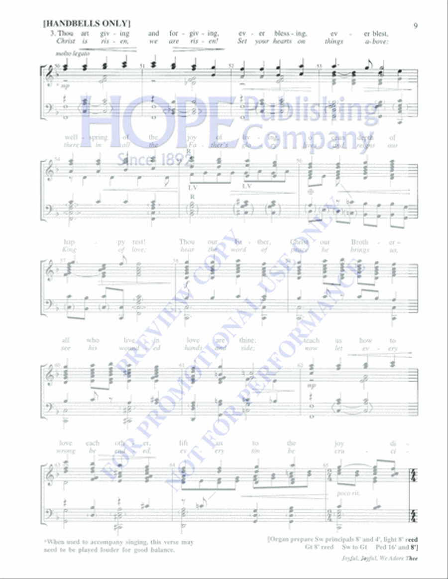 Joyful, Joyful, We Adore Thee 5-Octaves scores gallery preview page 9