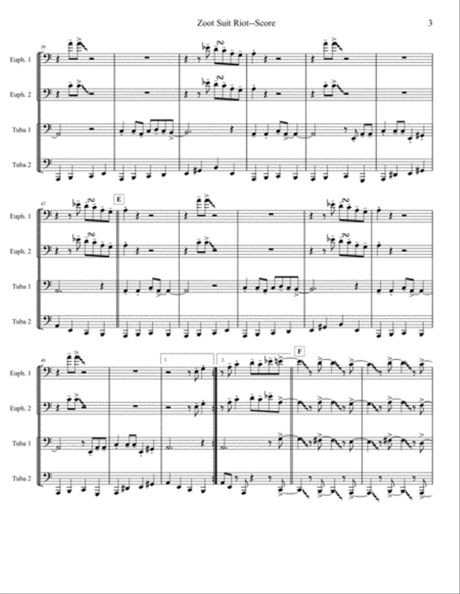 Zoot Suit Riot Brass Ensemble scores gallery preview page 3