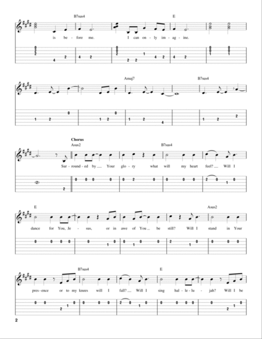 I Can Only Imagine Guitar Tablature scores gallery preview page 2