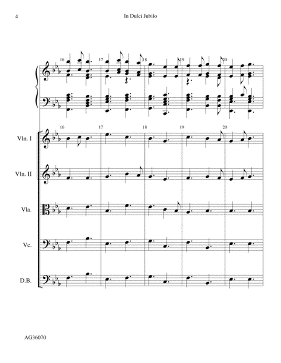 In Dulci Jubilo - String Score and Parts