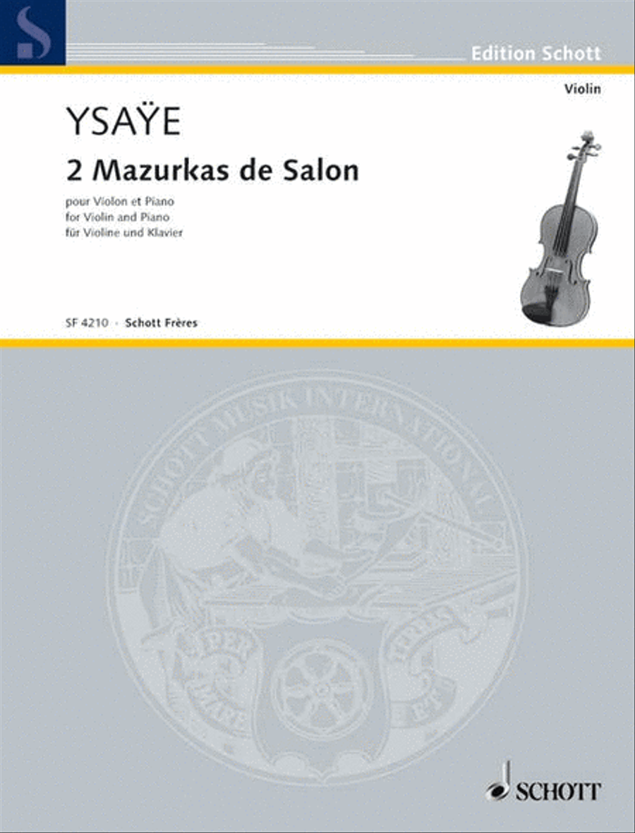 2 Two Mazurkas De Salon Violin And Piano Violin Solo scores gallery preview page 1