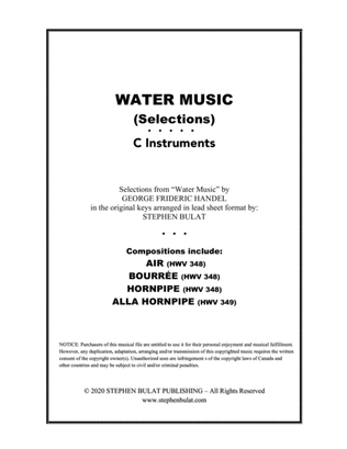 Water Music (Selections) - Lead sheet (melody & chords) in original keys