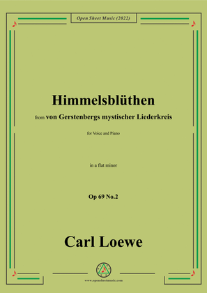 Book cover for Loewe-Himmelsblüthen,Op 69 No.2,in a flat minor
