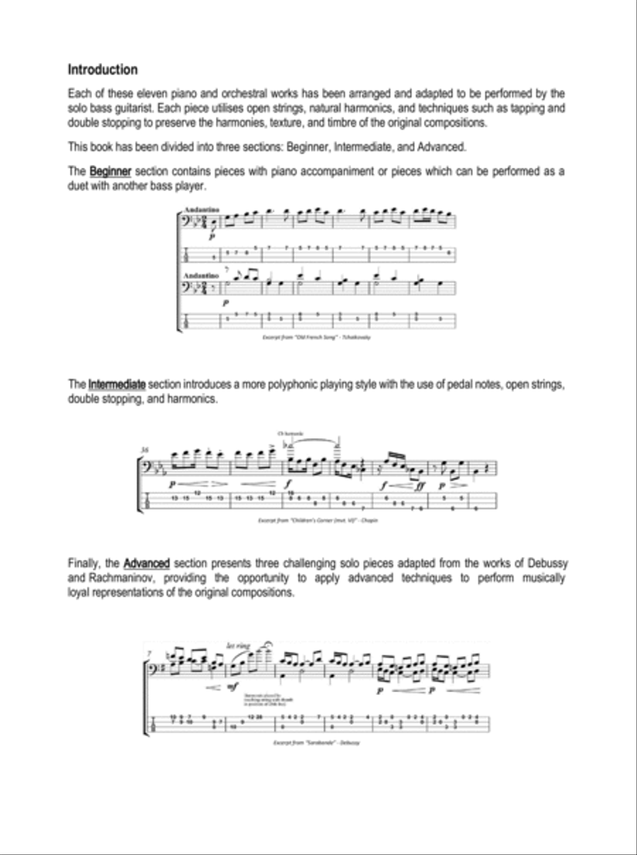 Classical Arrangements for Bass Guitar Bass Guitar scores gallery preview page 4