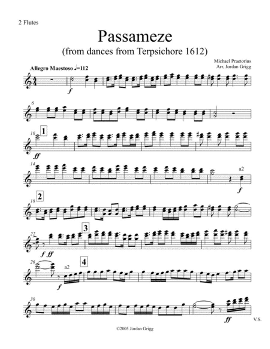 Passameze (from Terpsichore Dances 1612) Large Ensemble scores gallery preview page 6