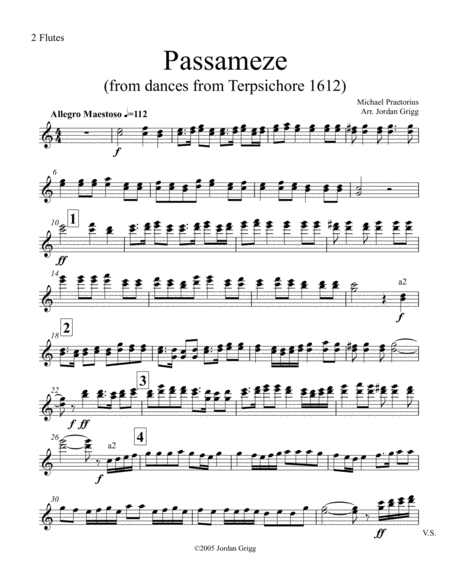 Passameze (from Terpsichore Dances 1612) image number null