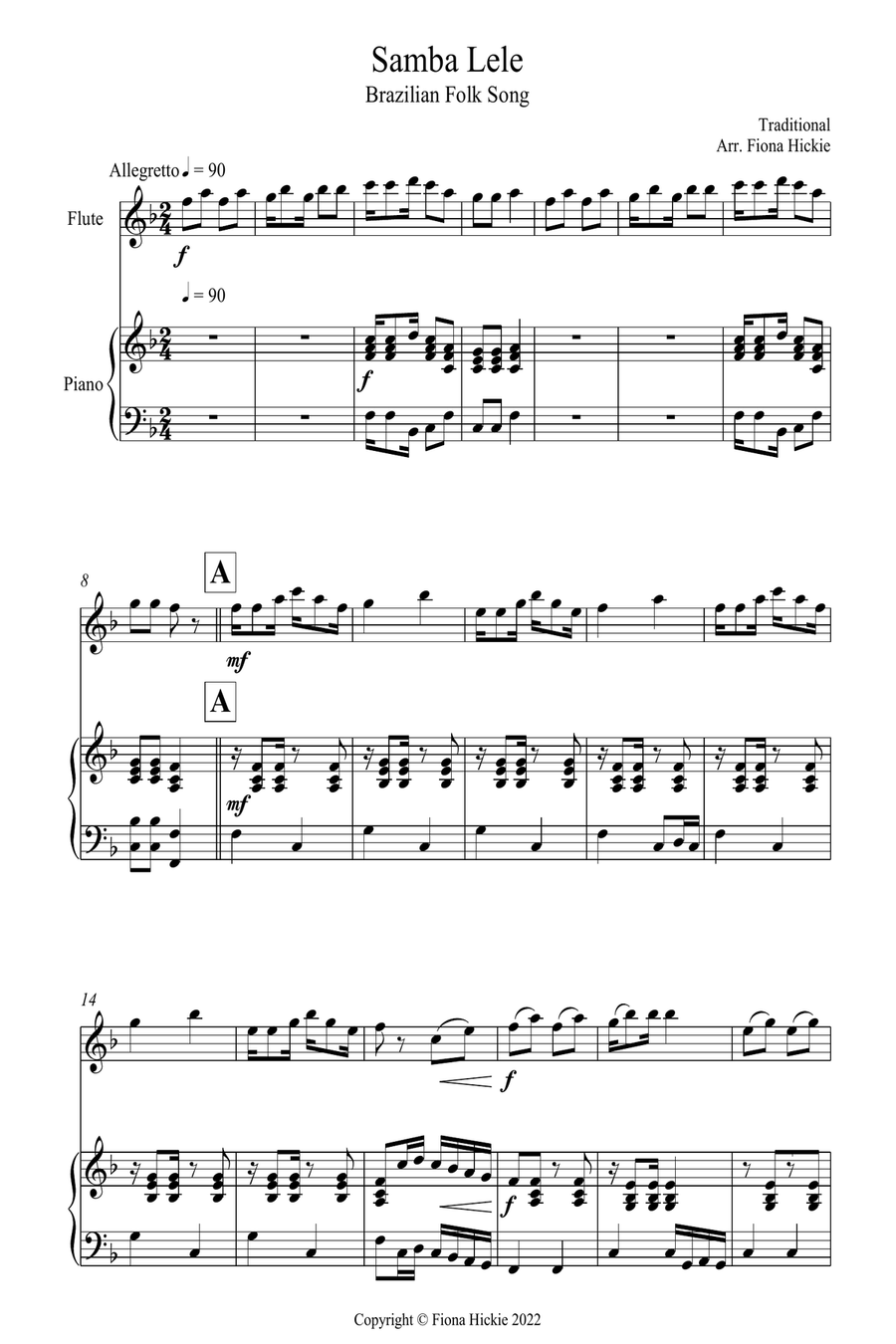 Samba Lele Flute Solo scores gallery preview page 2