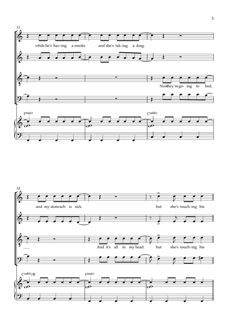 Mr. Brightside 4-Part scores gallery preview page 3