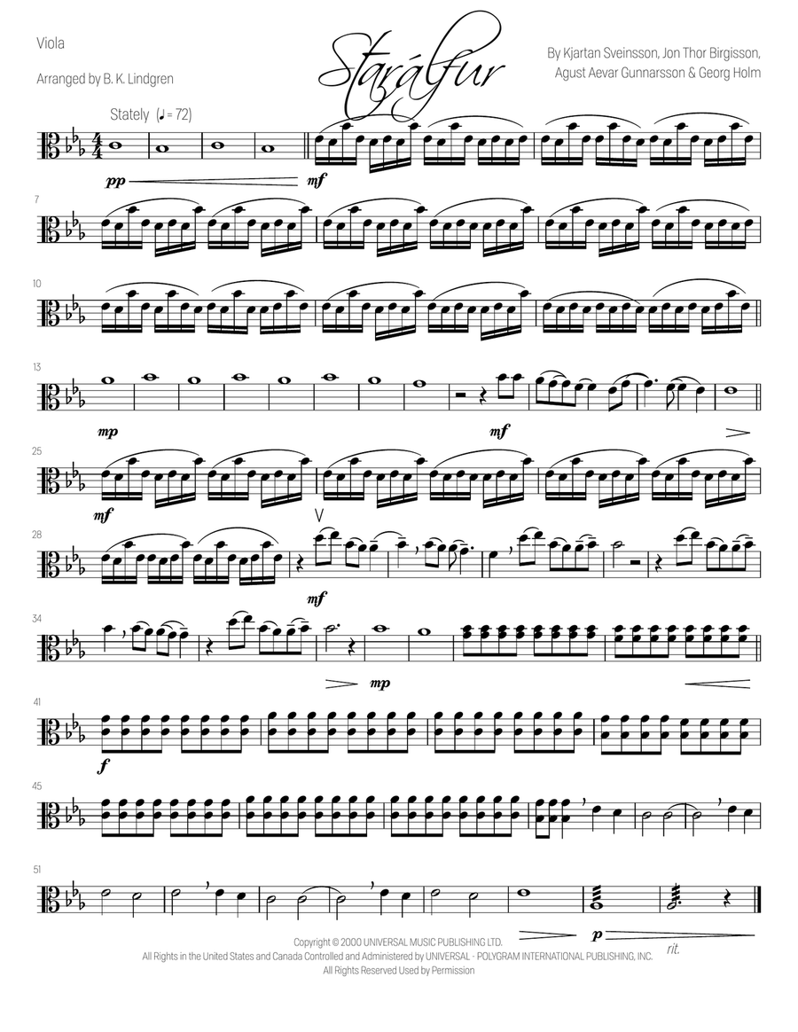Starálfur Starálfur String Quartet scores gallery preview page 4