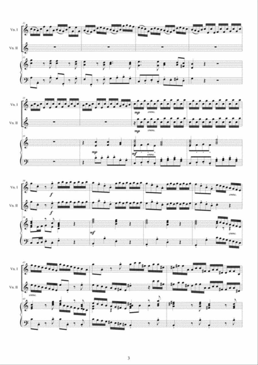 Vivaldi - Violin Concerto No.8 in A minor RV 522 Op.3 for Two Violins and Piano Violin Solo scores gallery preview page 3