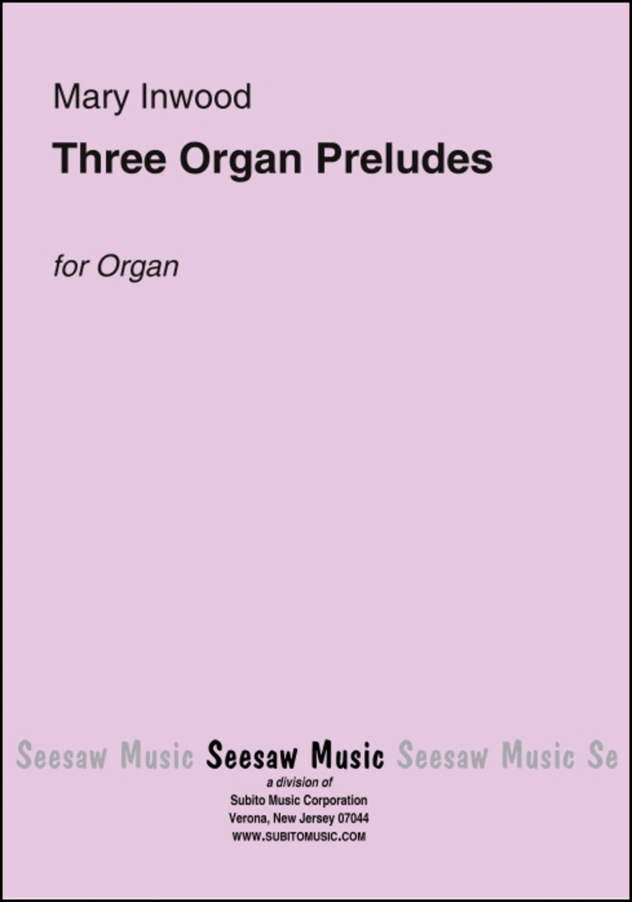 Three Organ Preludes Organ scores gallery preview page 1