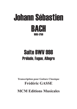 Suite BWV 998 for guitar of Johann Sebastian Bach