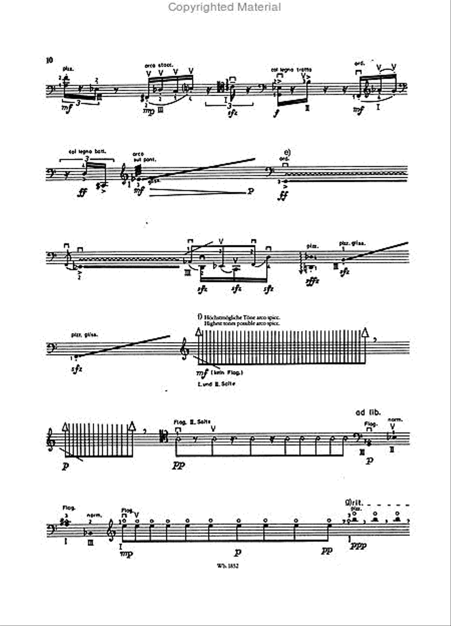 Studies for Playing Contemporary Music Cello Solo scores gallery preview page 3