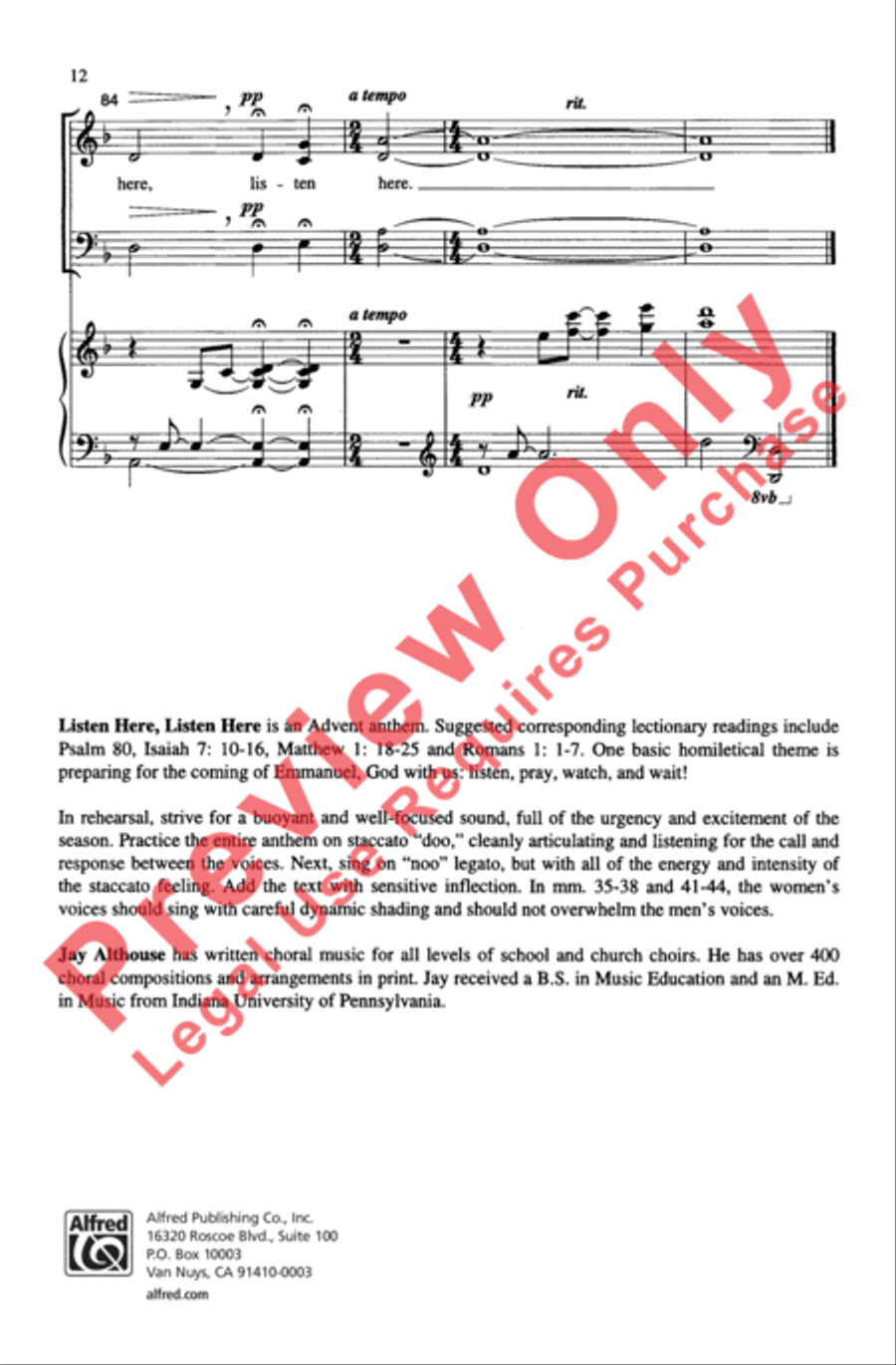 Listen Here, Listen Here Listen Here, Listen Here 3-Part scores gallery preview page 12