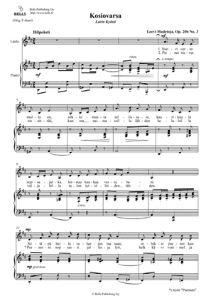 Kosiovarsa, Op. 20b No. 3 (D Major)