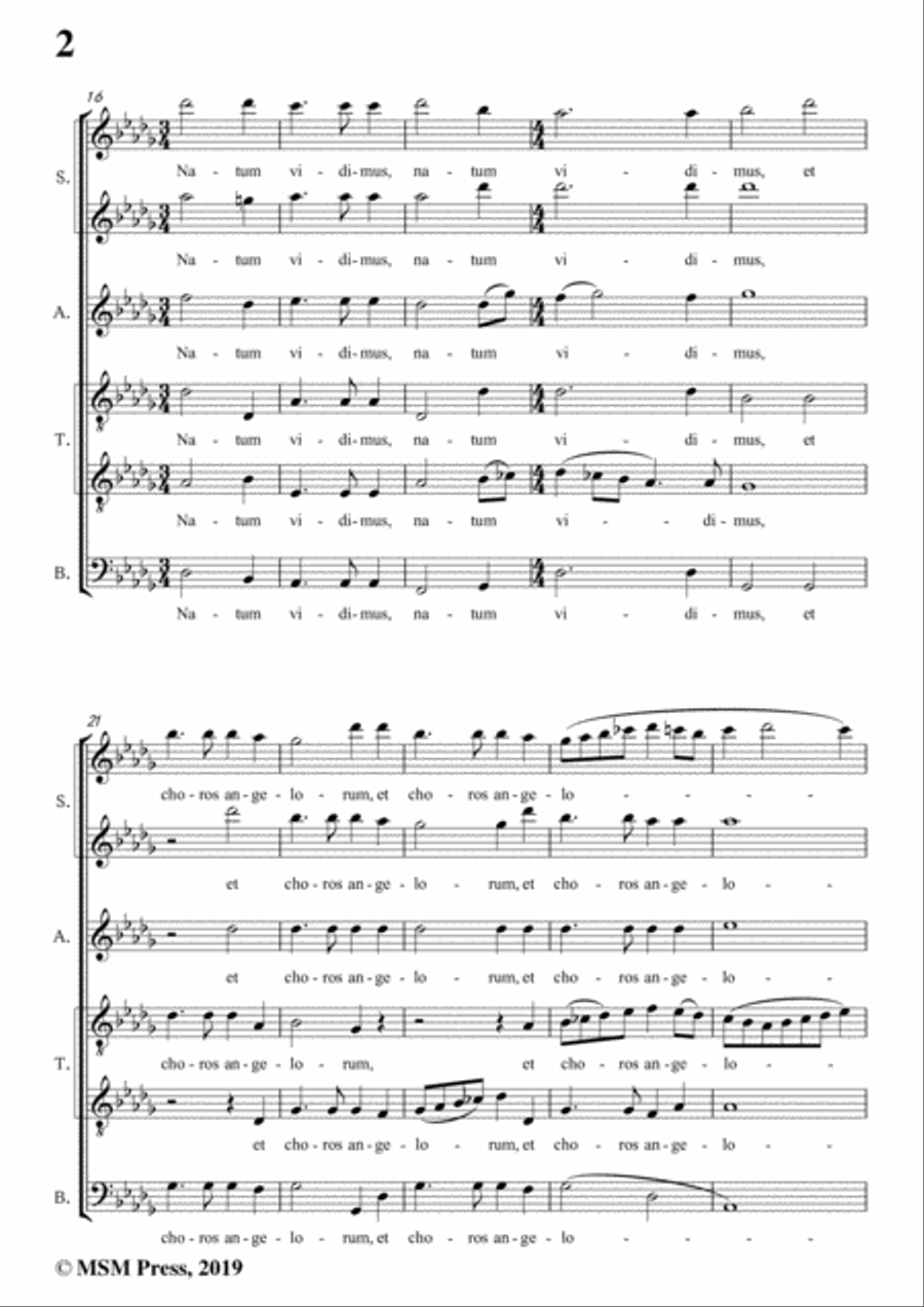 Dering-Quem vidistis,pastores,in D flat Major,A cappella 4-Part scores gallery preview page 4