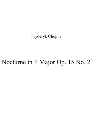 Book cover for Nocturne in F Major Op. 15 No. 2