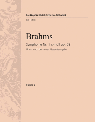 Book cover for Symphony No. 1 in C minor Op. 68