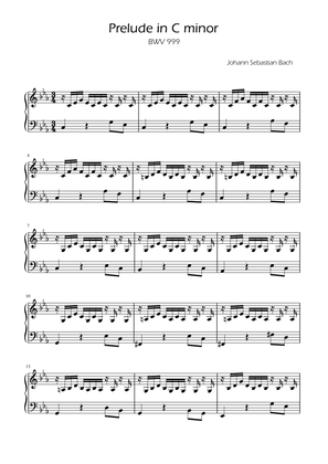 Prelude in C minor - BWV 999