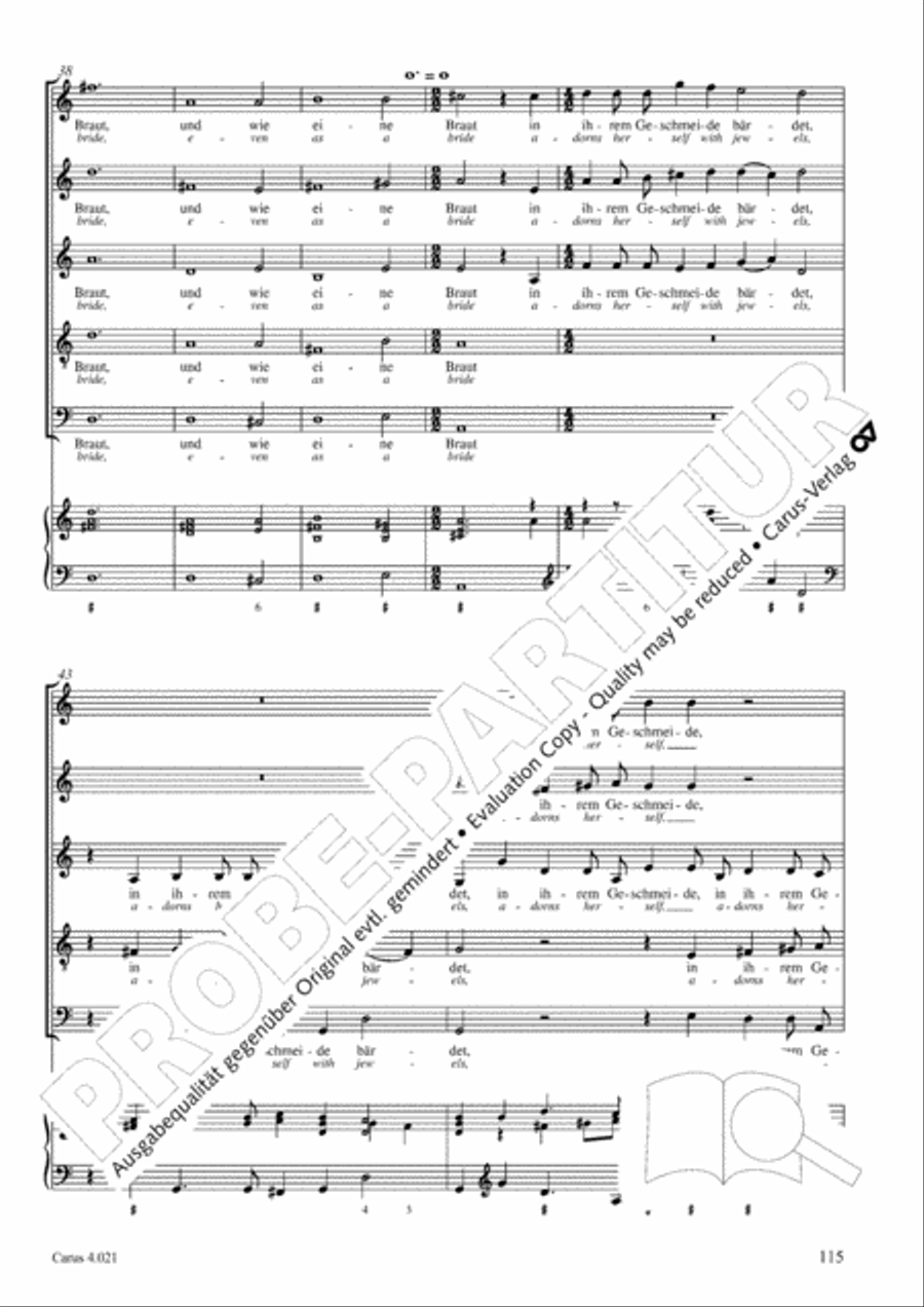 Schein: Israelsbrunnlein. Fontana d'Israel. Complete edition Choir scores gallery preview page 122