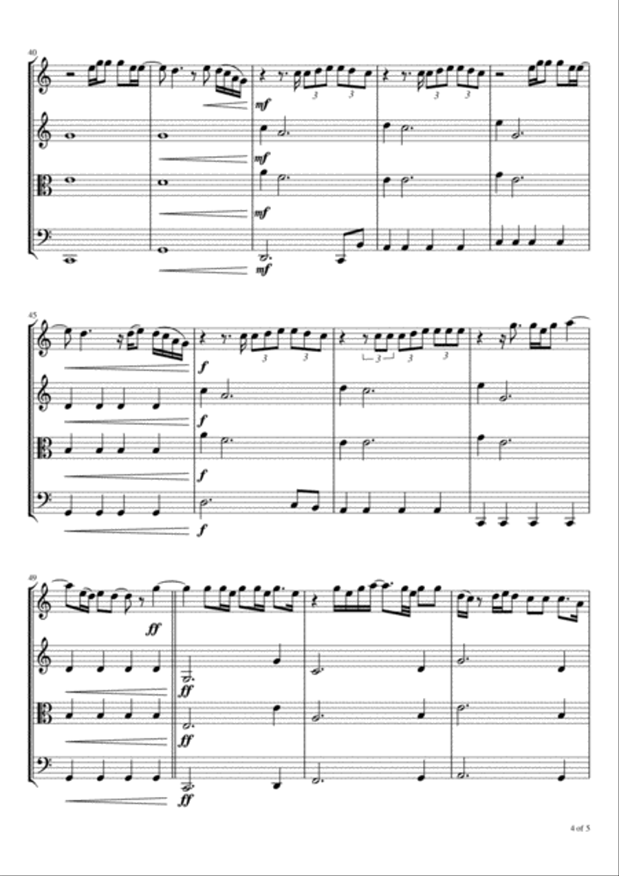 Rescue Story Rescue Story String Quartet scores gallery preview page 5