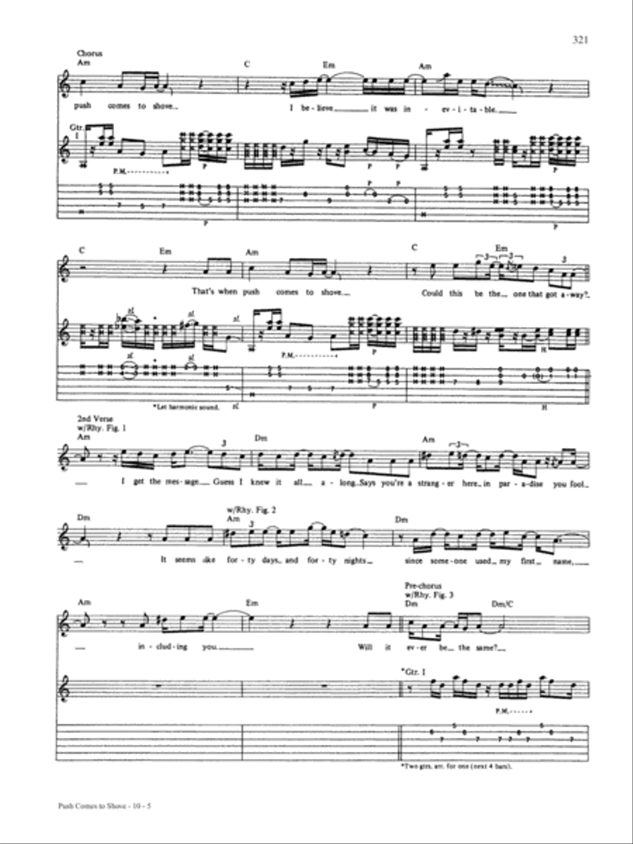Push Comes To Shove Guitar Tablature scores gallery preview page 5