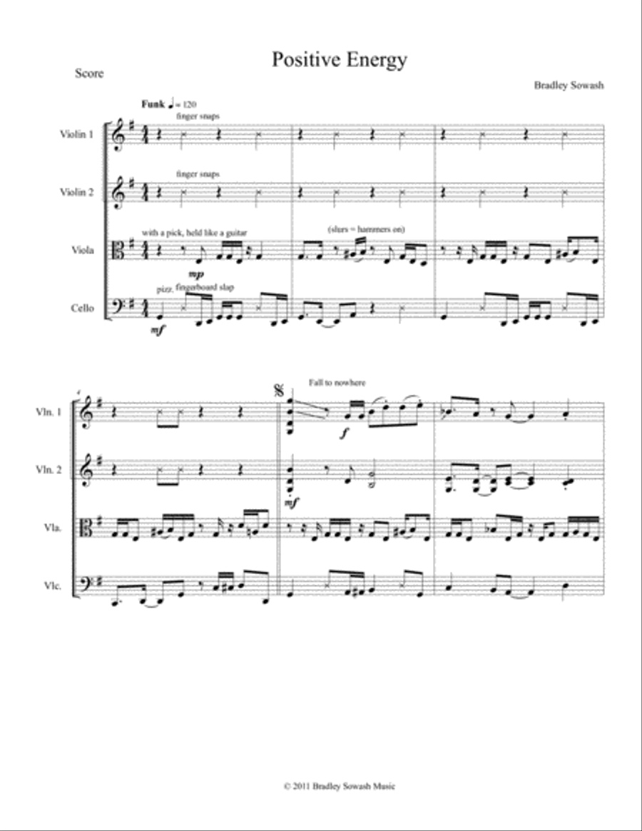 Positive Energy - String Quartet String Quartet scores gallery preview page 3
