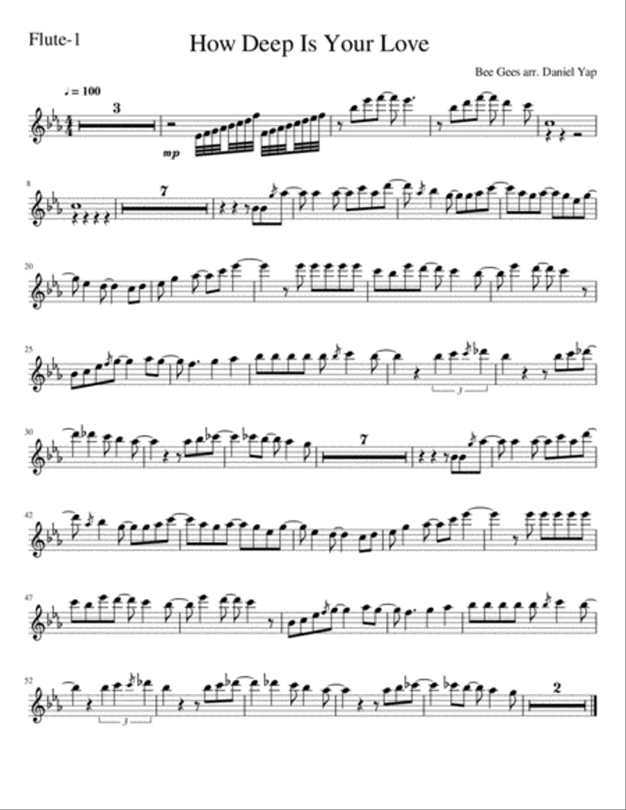 How Deep Is Your Love from the Motion Picture SATURDAY NIGHT FEVER String Orchestra scores gallery preview page 6