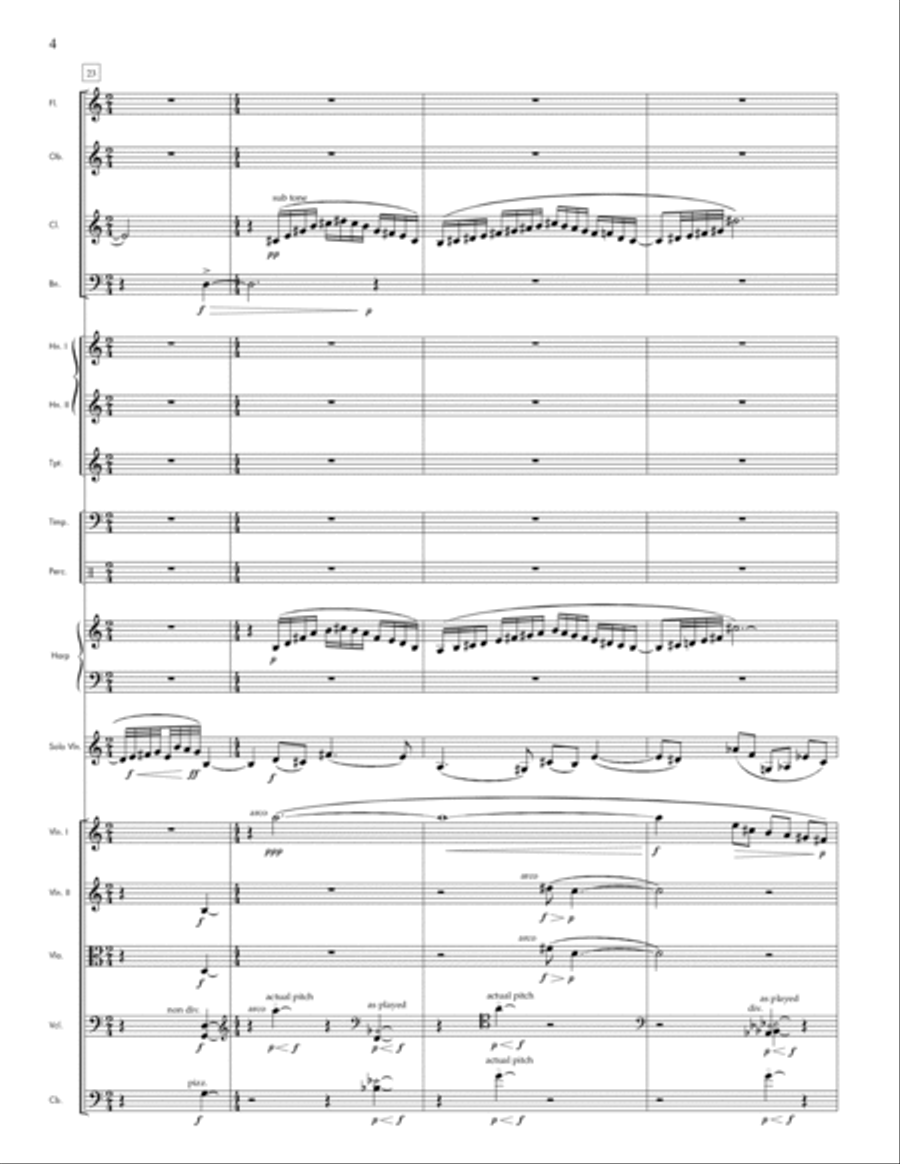 Rhapsody for Violin and Orchestra Full Orchestra scores gallery preview page 5
