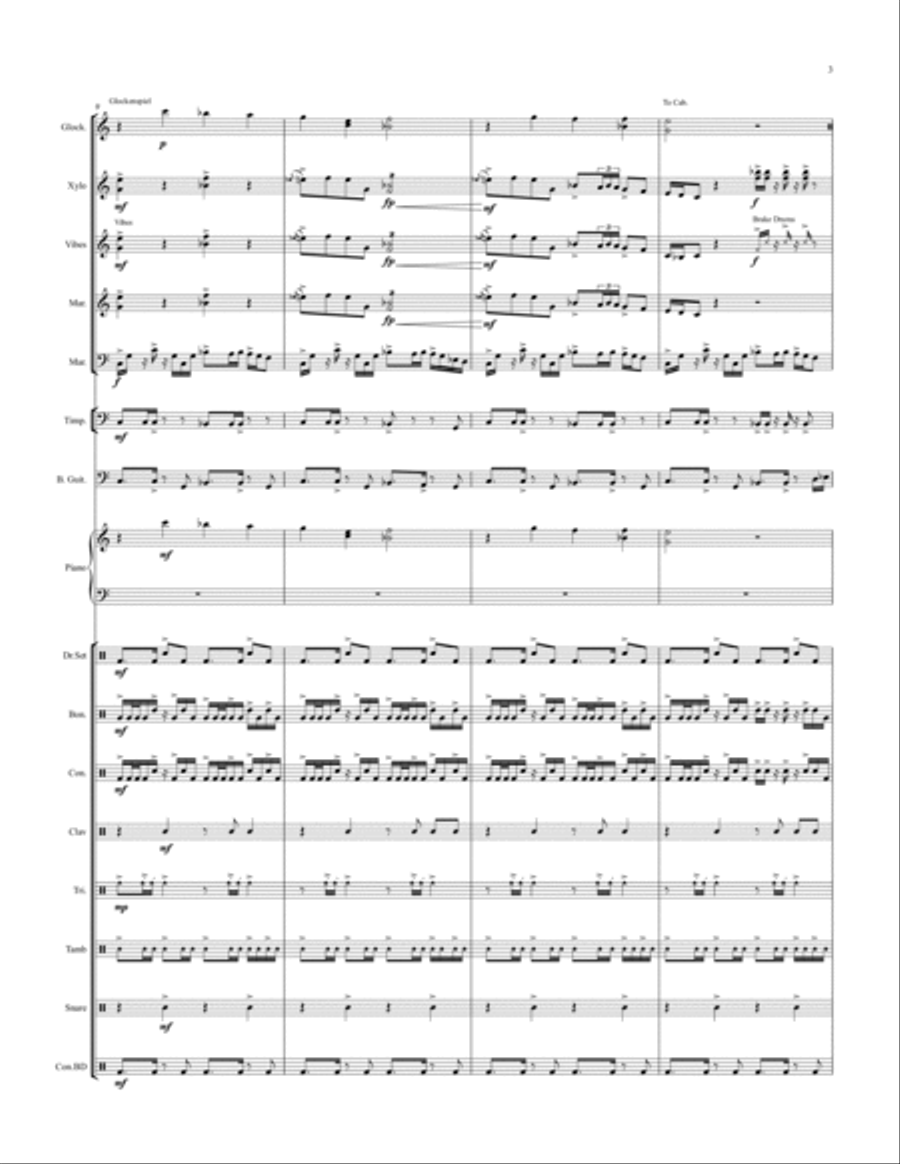 Tropical Departure - for Percussion Ensemble Percussion Ensemble scores gallery preview page 4