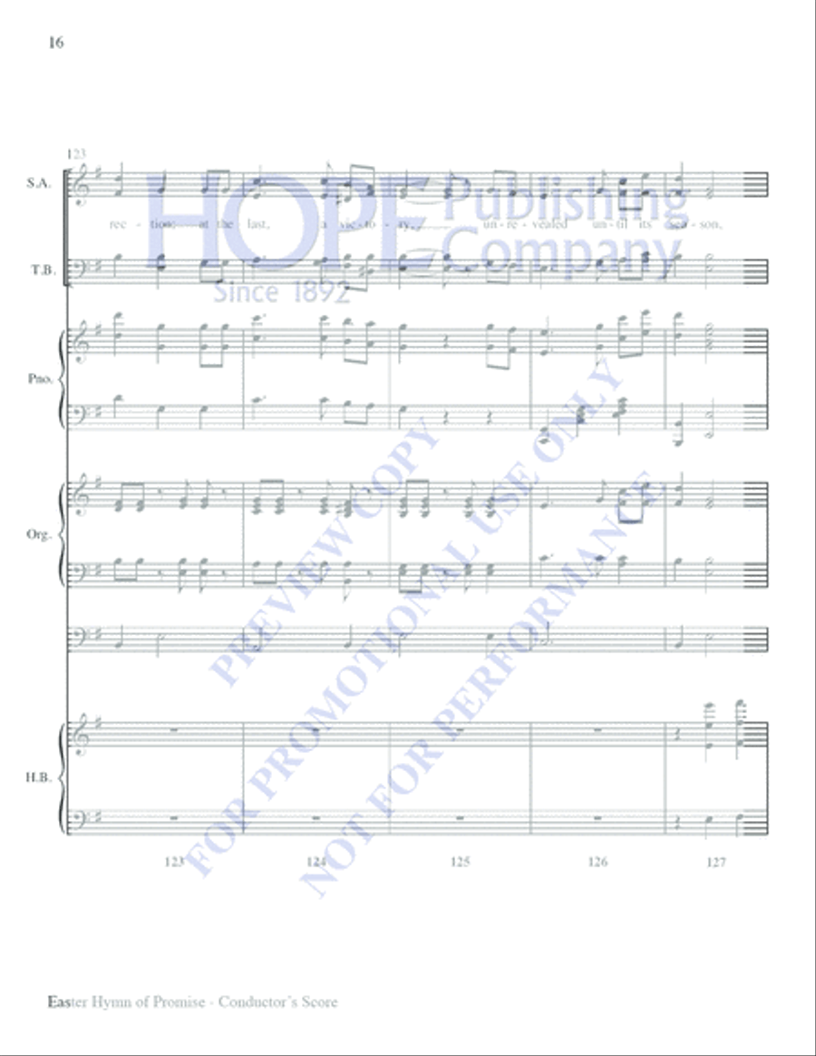 Easter Hymn of Promise Choir scores gallery preview page 15
