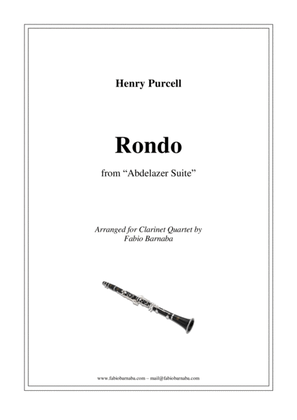 Book cover for Rondo from Purcell's "Abdelazer Suite" - for Clarinet Quartet or Clarinet Choir