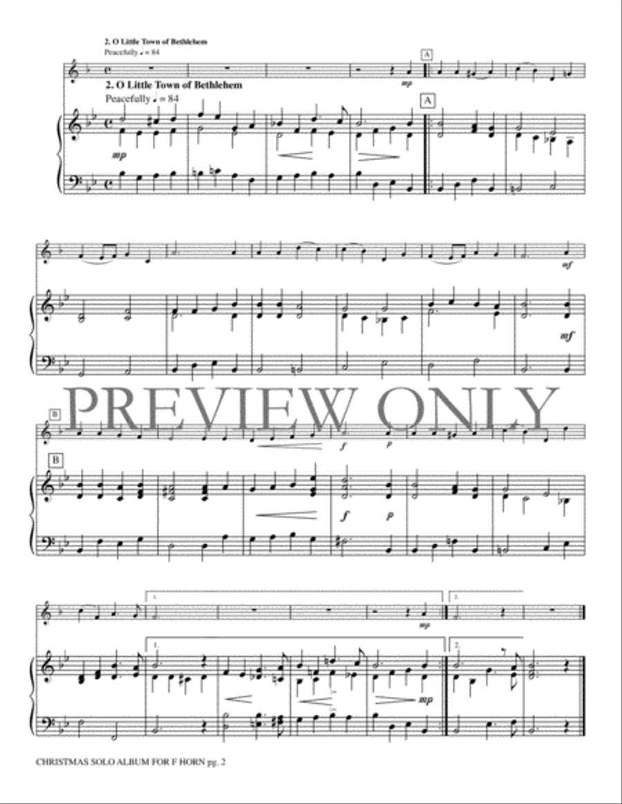 Christmas Solo Album for F Horn Horn scores gallery preview page 3