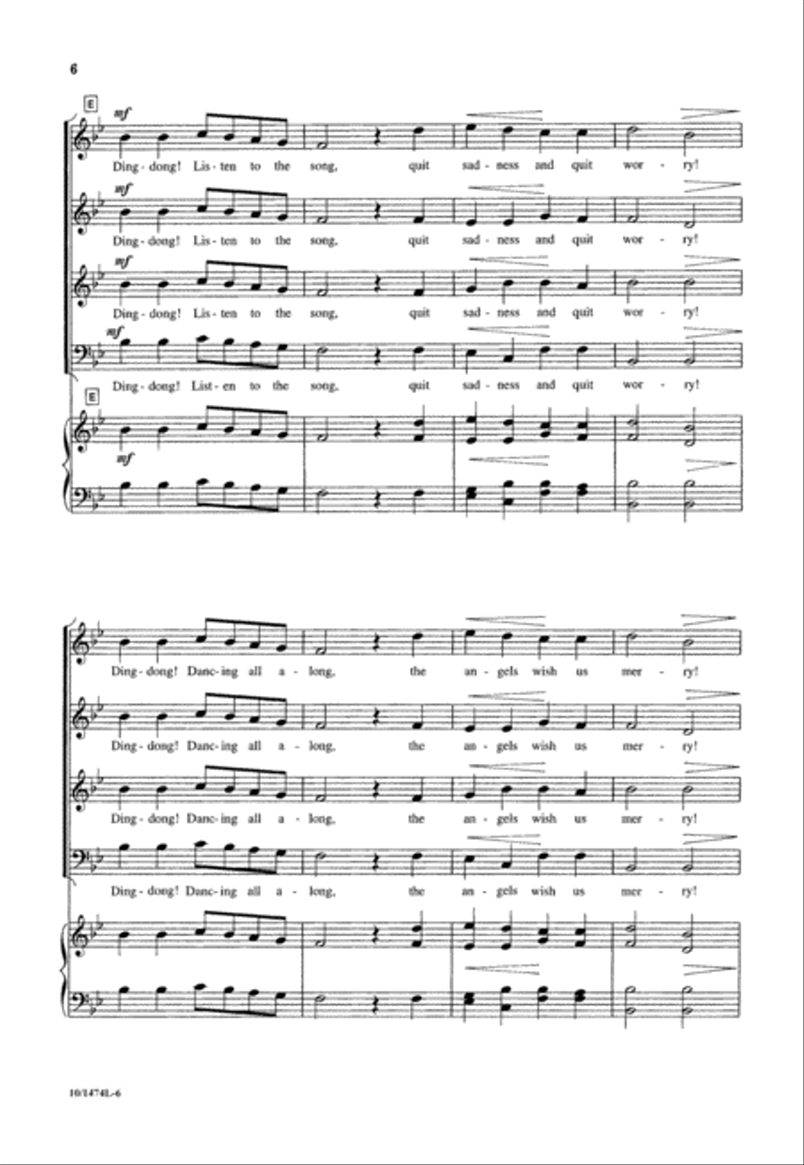 Ding Dong! Merrily on High 4-Part scores gallery preview page 6